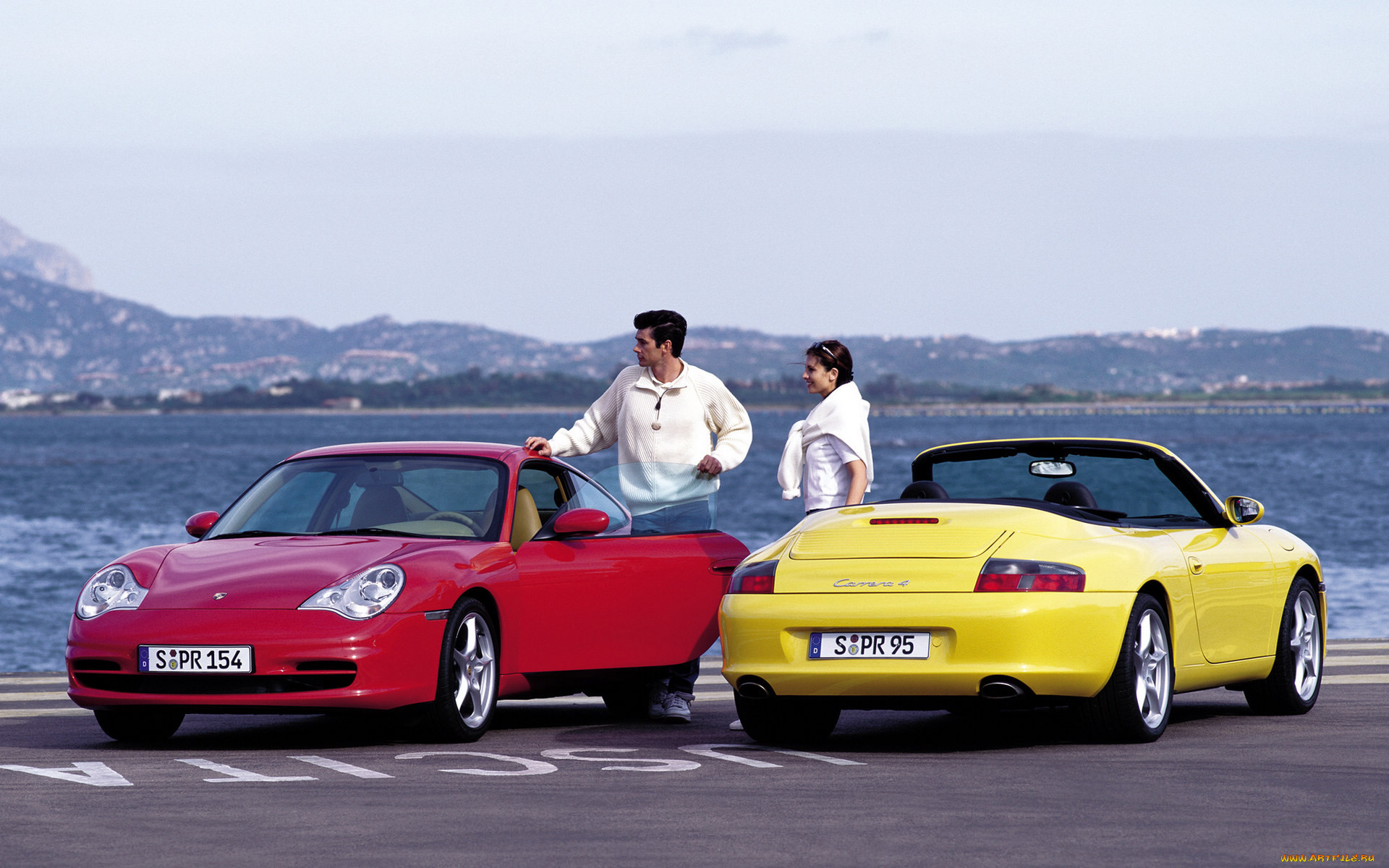 , porsche, 911, carrera, twin, car